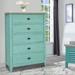 Rosecliff Heights Stantonville Tuscany 5 Drawer Chest in Green/Blue | 56 H x 39 W x 19 D in | Wayfair 5D830F43CCC84ABFA5AA432E7D584E74