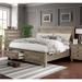 Rosalind Wheeler Wooden Queen Bed w/ Two Footboard Drawers In Gray Wood in Brown | 57.25 H x 93.5 W x 64.75 D in | Wayfair