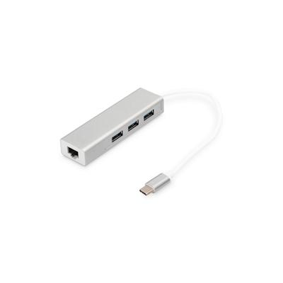 Digitus USB Type-C™ 3-Port Hub + Gigabit Ethernet