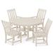 POLYWOOD® Vineyard 5-Piece Round Farmhouse Outdoor Dining Set Plastic in Brown | 48 W x 48 D in | Wayfair PWS651-1-SA