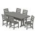 POLYWOOD® Lakeside 7-Piece Outdoor Dining Set w/ Trestle Legs Plastic in Gray | 73 W x 38.5 D in | Wayfair PWS635-1-GY