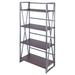 Winsome Isa Shelving Unit Wood/Wire/Metal in Brown | 48.43 H x 24.8 W x 11.97 D in | Wayfair 87431