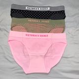Victoria's Secret Intimates & Sleepwear | 3 Victorias Secret Seamless Bikini Panties | Color: Green/Pink | Size: M