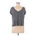 PST By Project Social T Short Sleeve T-Shirt: Gray Marled Tops - Women's Size Medium