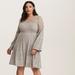 Torrid Dresses | Grey Bell Sleeve Lace Inset Woven Skater | Color: Gray | Size: 3x