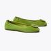 Tory Burch Shoes | Nib Tory Burch Minnie Suede Leather Ballet Flat Green Us 6.5 7 8.5 Authentic | Color: Green | Size: Various