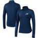 Women's Under Armour Navy Midshipmen Vent Space-Dye Performance Quarter-Zip Jacket