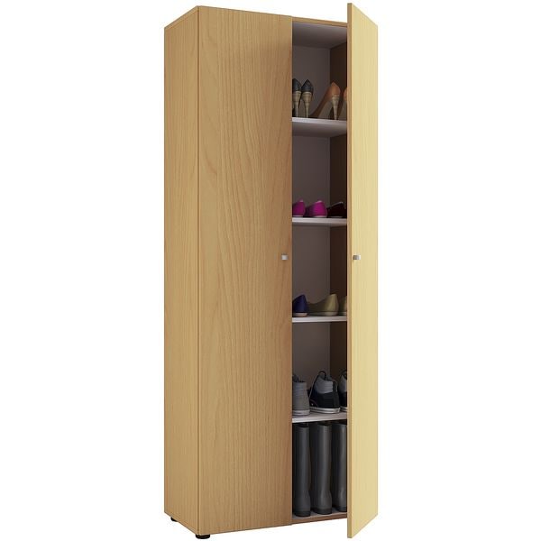 VCM Morgenthaler Schuhschrank »Vandol I« 5 Fächer mit Türen braun, 71x180x37 cm Image