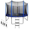 Dellonda 10ft Heavy-Duty Outdoor Trampoline For Kids with Safety Enclosure Net - DL68