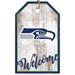 Seattle Seahawks 11'' x 19'' Welcome Team Tag Sign