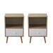 Nightstand, Bed Sofa Side Table Drawer&Shelf,Modern End Table,Set of 2