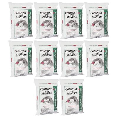 Michigan Peat 5240 Lawn Garden Compost and Manure Blend, 40 Pound Bag (10 Pack) - 6 x 28 x 18 inches
