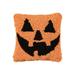 8" x 8" Jack-O-Lantern Petite Hooked Halloween Throw Pillow