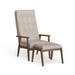 Carson Carrington Forssa Mid-century Walnut Wood Upholstered Lounge Chair and Ottoman Set