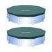 Intex 15 Foot Round Frame Easy Set Above Ground Swimming Pool Cover (2 Pack)