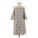 H&M Casual Dress - Shift: Green Floral Dresses - Women's Size 2