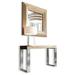 Hispania Home Saphire Console Table & Mirror Set Wood/Metal in Brown | 31.5 H x 31.5 W x 15.6 D in | Wayfair SAPH C23-07 M WM