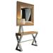 Hispania Home Saphire Console Table & Mirror Set Wood/Metal in Brown | 31.5 H x 31.5 W x 15.6 D in | Wayfair SAPH C18-30 HG WM