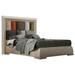 Hispania Home Solid Wood & Standard Bed Wood & /Upholstered/Microfiber/Microsuede in Blue/Brown/Gray | 63 H x 63 W x 83 D in | Wayfair MA73-Q