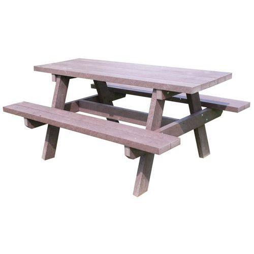Table Bancs Parc Livrée Monté Marron - À Sceller - Manutan Expert