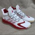 Adidas Shoes | Adidas Pro Boost Mid Basketball Shoes Size 13 Color White, Red Shoes Fw9514 | Color: Red/White | Size: 13