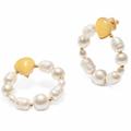 Kate Spade Jewelry | Kate Spade Pearl Drops Hoop Earrings Yellow | Color: White/Yellow | Size: Os