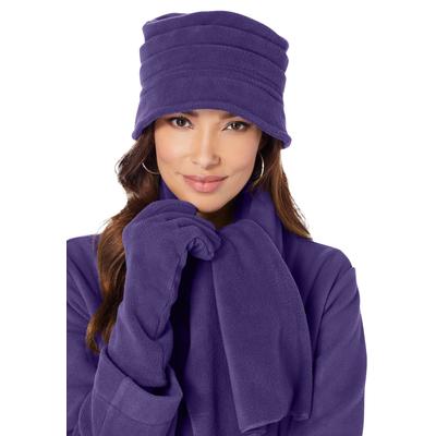 Women's Fleece Hat by Accessories For All in Midnight Violet