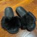 Urban Outfitters Shoes | Fur Slippers | Color: Black | Size: 6