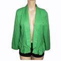 Anthropologie Jackets & Coats | Anthro Cartonnier Green Ruffles Blazer Size S | Color: Green | Size: S