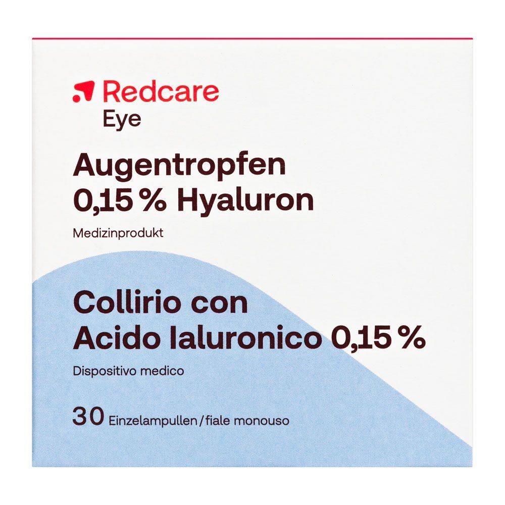Redcare Collirio con ialuronato di sodio 0,15% 30x0,35 ml Pipette mono