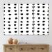 East Urban Home Geometric Pattern of Black Polka Dots on - 3 Piece Wrapped Canvas Graphic Art Canvas, Wood in White | 28 H x 36 W x 1 D in | Wayfair