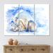 East Urban Home Polar Bear w/ a Bear Cub - 3 Piece Wrapped Canvas Painting Canvas, Wood in White | 28 H x 36 W x 1 D in | Wayfair