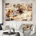 East Urban Home Brown Orange & Gray Grunge Pattern - 3 Piece Wrapped Canvas Graphic Art Metal in Brown/White | 40 H x 60 W x 1 D in | Wayfair