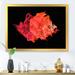 East Urban Home Red Ink Cloud on Black - Photograph on Canvas Metal in Orange/Red | 30 H x 40 W x 1.5 D in | Wayfair