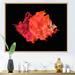 East Urban Home Red Ink Cloud on Black - Photograph on Canvas Plastic in Orange/Red | 34 H x 44 W x 1.5 D in | Wayfair