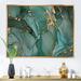 East Urban Home Turquoise & Gray Luxury Abstract Fluid IV - Painting on Canvas Metal in Blue/Gray/Green | 30 H x 40 W x 1.5 D in | Wayfair