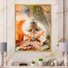 East Urban Home Red Fox Lying in Fallen Leaves Near a Tree Trunk I - Print on Canvas Metal in Brown/Green | 32 H x 24 W x 1 D in | Wayfair