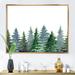 The Twillery Co.® Mountain Landscape w/ Fir Trees II - Print on Canvas Metal in Green/White | 30 H x 40 W x 1.5 D in | Wayfair