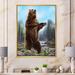East Urban Home Bear Standing Bear - Painting on Canvas Plastic in Brown/Green | 44 H x 34 W x 1.5 D in | Wayfair BFCD01AA3455404ABA3B0B280BA87B82