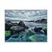 East Urban Home Sea Waves Impacting Rock on the Beach - Print on Canvas Metal in Gray | 30 H x 40 W x 1.5 D in | Wayfair