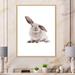 East Urban Home Portrait of a Rabbit on White II - Photograph on Canvas Canvas, Cotton in Black/Gray/White | 44 H x 1.5 D in | Wayfair