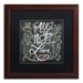 Trademark Fine Art 'All You Need is Love' Framed Textual Art Canvas in Green | 18.75 H x 18.75 W x 0.75 D in | Wayfair ALI5515-B1616BMF