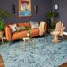 Blue 18 x 18 x 0.19 in Area Rug - Justina Blakeney x Loloi Pisolino Indoor/Outdoor Ocean/Lt. Area Rug Polyester | 18 H x 18 W x 0.19 D in | Wayfair