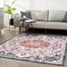 Tigris TGS-2304 7'10" Round Traditional Updated Traditional Ivory/Navy/Red Area Rug - Hauteloom