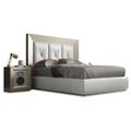 Hispania Home Solid Wood & Standard Bed Wood & /Upholstered/Velvet in Gray/White | 14 H x 63 W x 83 D in | Wayfair MA67-K
