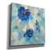 Red Barrel Studio® ' Flowers Whisper II' By Silvia Vassileva, Canvas Wall Art, 18"X18" Canvas in Blue | 18 H x 18 W x 0.5 D in | Wayfair