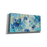 Red Barrel Studio® ' Flowers Whisper I' By Silvia Vassileva, Canvas Wall Art, 40"X20" Canvas in Blue | 20 H x 40 W x 1.5 D in | Wayfair