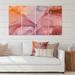 Everly Quinn Brown & Orange Liquid Marble Art - 4 Piece Wrapped Canvas Graphic Art Canvas in Brown/Orange/Pink | 28 H x 48 W x 1 D in | Wayfair