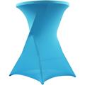 Oviala - Nappe housse de table haute de bar mange-debout Bleu - Bleu