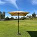 Davee 6.5ft Square Market Umbrella With Stand/Base-Brown Color